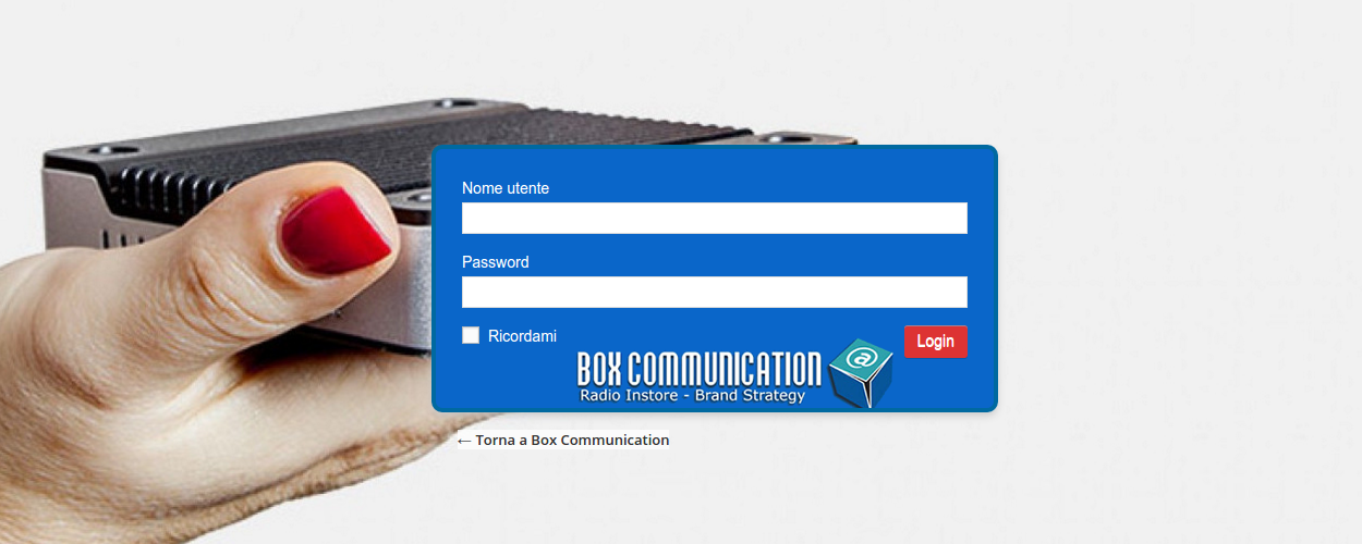 NTTweb SitiWebBase BoxCommunication